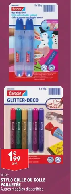 ALDI Stylo Colle Ou Colle Pailletee offre
