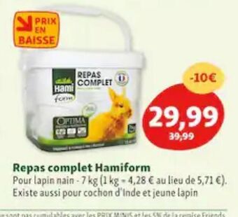 Maxi Zoo Repas complet hamiform offre