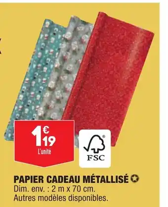 ALDI Papier Cadeau Metallise offre