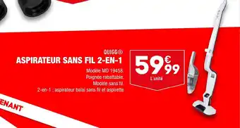 ALDI Aspirateur Sans Fil 2-en-1 offre