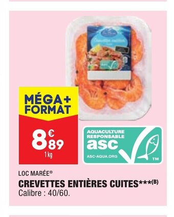 ALDI Crevettes Entieres Cuites offre