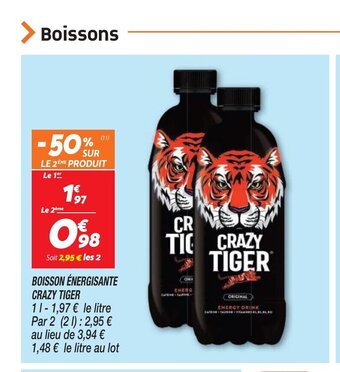 Netto Boisson Energisante Crazy Tiger offre
