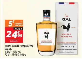 Netto Whisky Blended Francais 3 Ans Lou Gal offre