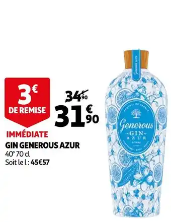 Auchan Gin generous azur offre