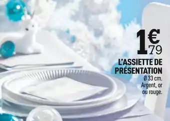 Centrakor L’assiette de présentation offre