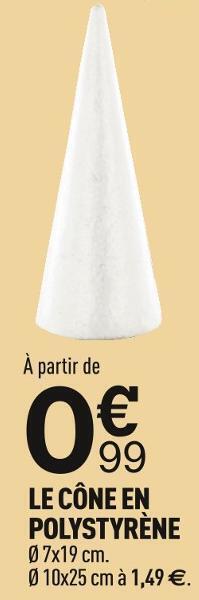 Centrakor Le cône en polystyrène offre