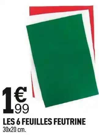 Centrakor Les 6 feuilles feutrine offre