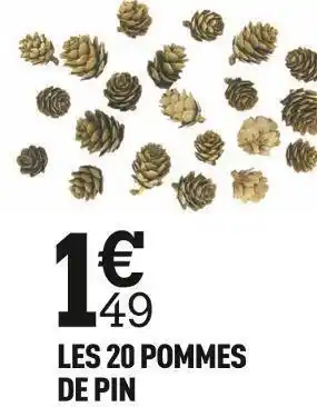 Centrakor Les 20 pommes de pin offre