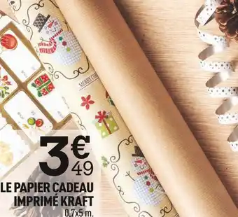 Centrakor Le papier cadeau imprimé kraft offre