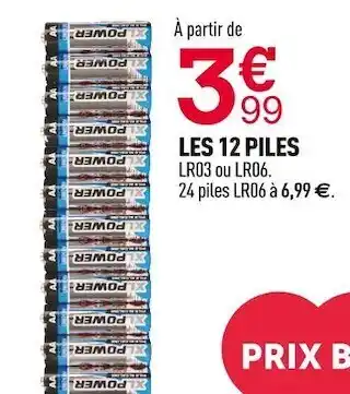 Centrakor Les 12 piles offre