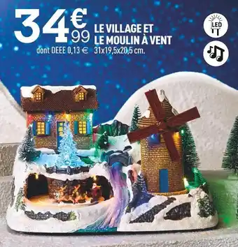 Le village et le moulin à vent