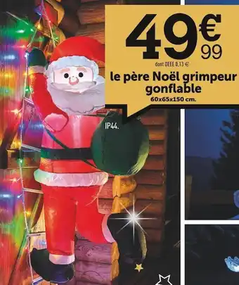 Centrakor Le père noël grimpeur gonflable offre
