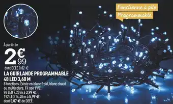 Centrakor La guirlande programmable 48 led 3,60 m offre