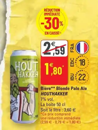 Bière blonde pale ale HOUTHAKKER