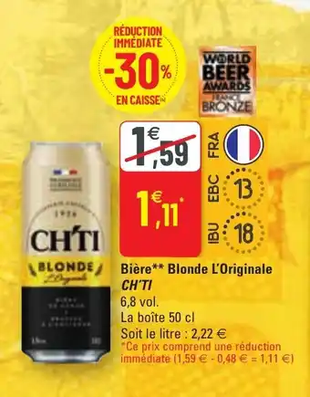 G20 Bière blonde l'originale CH'TI offre