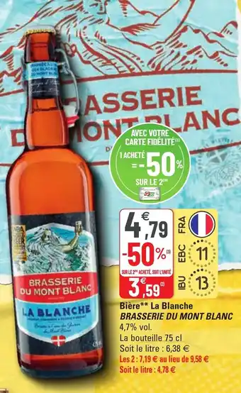 G20 Bière la blanche BRASSERIE DU MONT BLANC offre