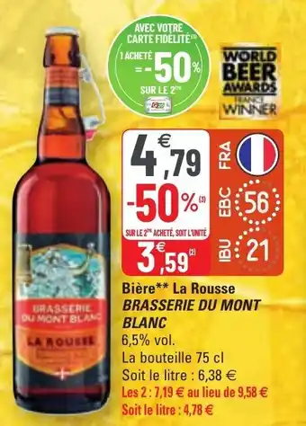 G20 Bière la rousse BRASSERIE DE MONT BLANC offre