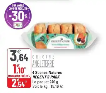 G20 4 s cones natures REGENT'S PARK offre