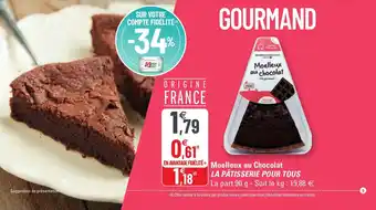 Moelleux au chocolat LA PÂTISSERIE POUR TOUS