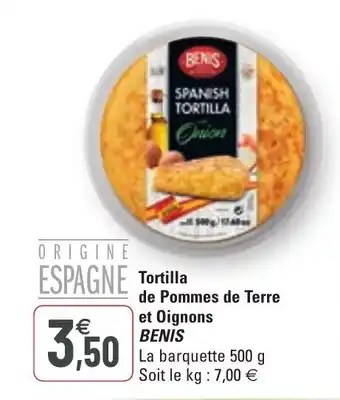 G20 Tortilla de pommes de terre et oignons BENIS offre