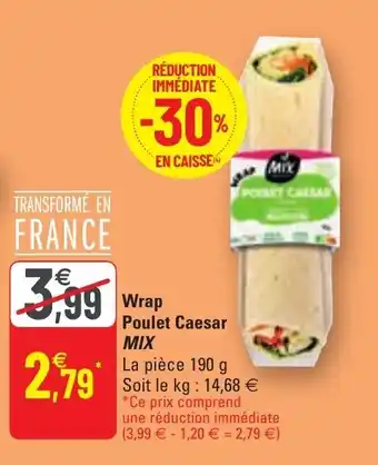 G20 Wrap poulet caesar MIX offre