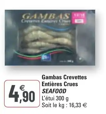G20 Gambas crevettes entières crues SEAFOOD offre