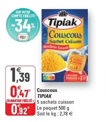 G20 Couscous TIPIAK offre
