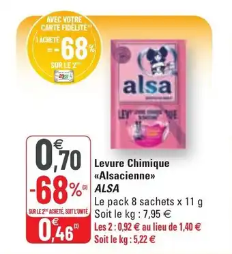 G20 Levure chimique alsacienne ALSA offre