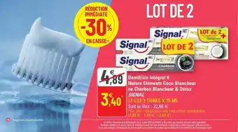 G20 Dentifrice intégral 8 nature eléments coco blancheur ou charbon blancheur & détox SIGNAL offre