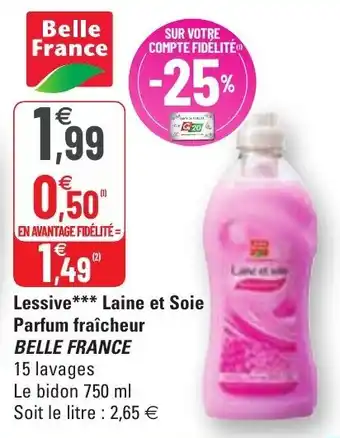 G20 Lessive laine et soie parfum fraîcheur BELLE FRANCE offre