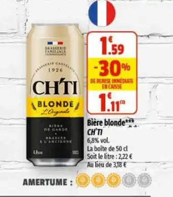 Coccimarket Bière blonde CH'TI offre