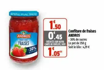 Coccimarket Confiture de fraises ANDROS offre