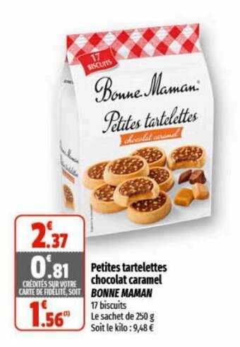 Coccimarket Petites tartelettes chocolat caramel BONNE MAMAN offre