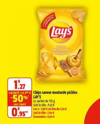 Coccimarket Chips saveur moutarde pickles LAY'S offre