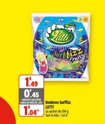 Coccimarket Bonbons surffizz LUTTI offre