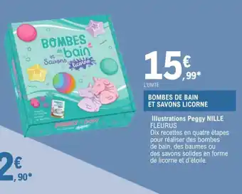 E.Leclerc Bombes de bain et savons licorne offre