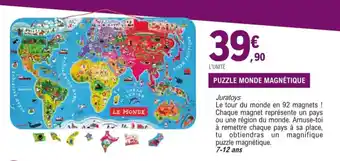 E.Leclerc Puzzle monde magnétique offre