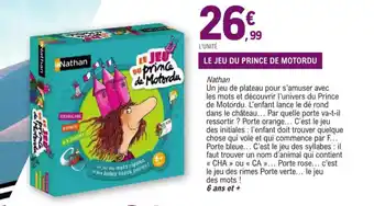 E.Leclerc Le jeu du prince de motordu offre