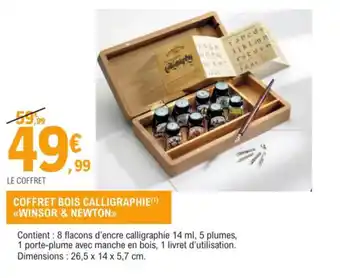 E.Leclerc Coffret bois calligraphie winsor & newton offre