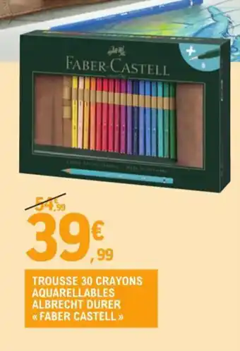 E.Leclerc Trousse 30 crayons aquarellables albrecht durer faber castell offre
