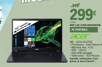 E.Leclerc Acer Pc Portable offre