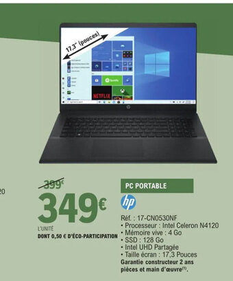 E.Leclerc Hp Pc Portable offre