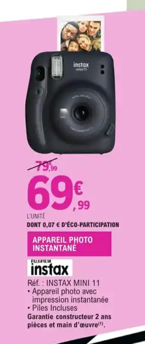 E.Leclerc Appareil Photo Instantane offre