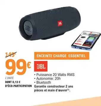 E.Leclerc Enceinte Charge Essentiel offre