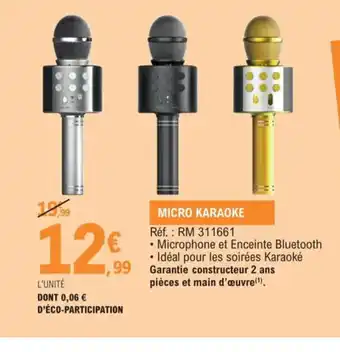 E.Leclerc Micro Karaoke offre