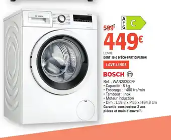 E.Leclerc Bosch Lave-Linge offre