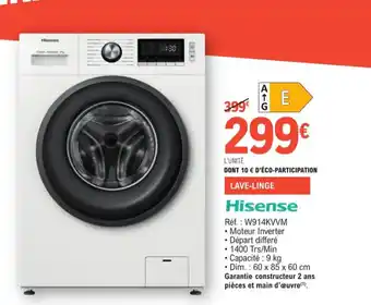 E.Leclerc Hisense Lave-Linge offre