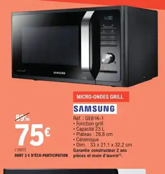 Samsung Micro-Ondes Grill