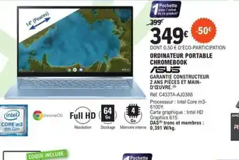 E.Leclerc Asus Ordinateur Portable Chromebook offre