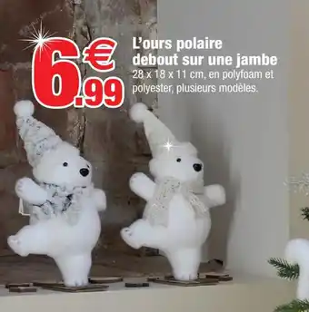 l'Ours Polaire Debout Sur Une Jambe